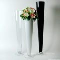 Glass Vases Tall Black Glass Trumpet Centerpiece Vase
